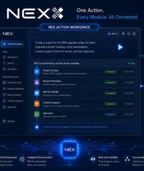 NEX AI acting across multiple NEXUSS modules